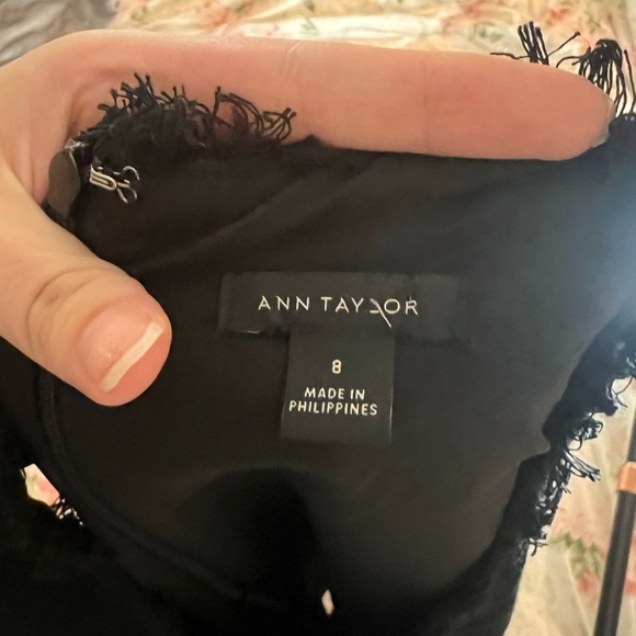 Ann Taylor Floral Tweed Shell Top And Shorts 2 Pc Matching Set Size 8/10 Cotton - Picture 8 of 9